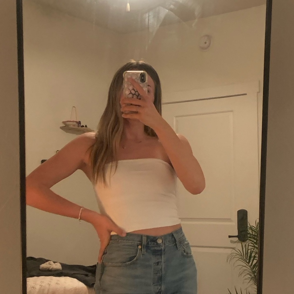 Brandy Melville white tube top/ one size
